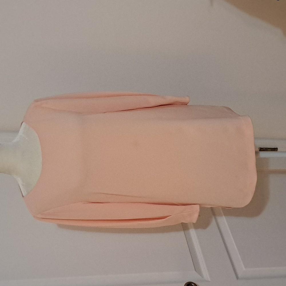 Lafayette 148 Soft Peach Color Blouse/Tunic Size 4 - image 2